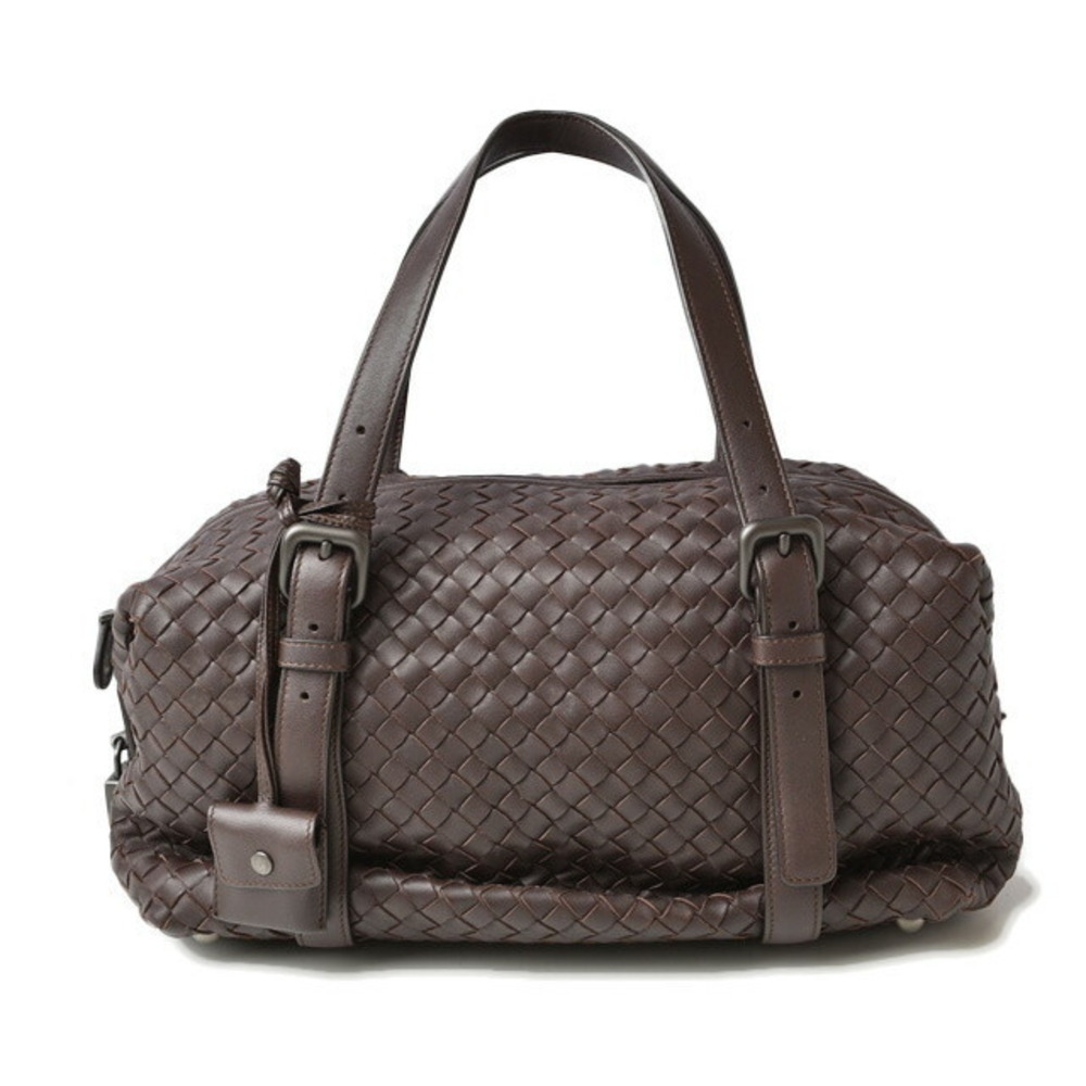 Bottega Veneta Boston Bag Intrecciato Nappa Montaigne Leather Black great